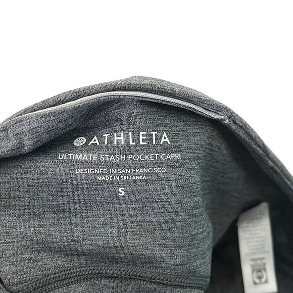 Athleta Womens Ultimate Stash Pocket Capri Gray 531264 Cropped Leggings Small - Picture 10 of 12